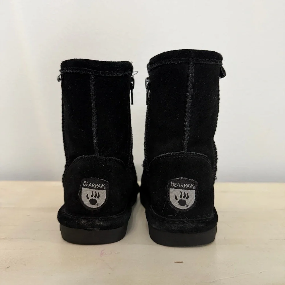 Bearpaw Black Suede Elle Short Boots